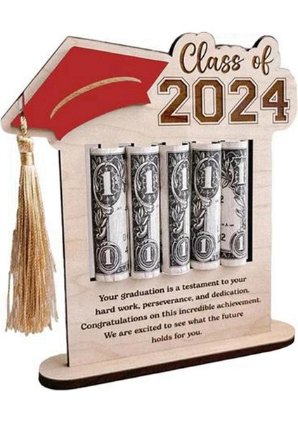 Para Kartı Tutucu 2024 Mezuniyet Nakit Tutucu Ahşap Kırmızı (Yurt Dışından) indirimleri