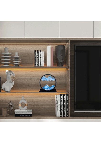 Kum Manzarası Hareketli Kum Sanat Resmi 3D Akan Kum Resim-Sarı (Yurt Dışından)