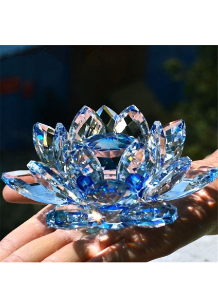 E Kristal Lotus Çiçeği Heykelciği Sevgililer Günü Düğün Dekoru (Yurt Dışından)