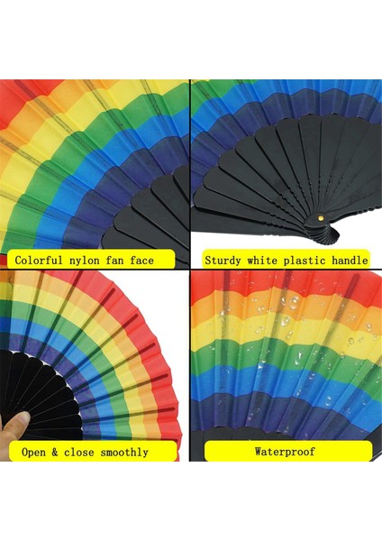 Gökkuşağı Katlanır Yelpaze Gökkuşağı Düğün Yelpazesi Gökkuşağı Deseni (Yurt Dışından) modelleri