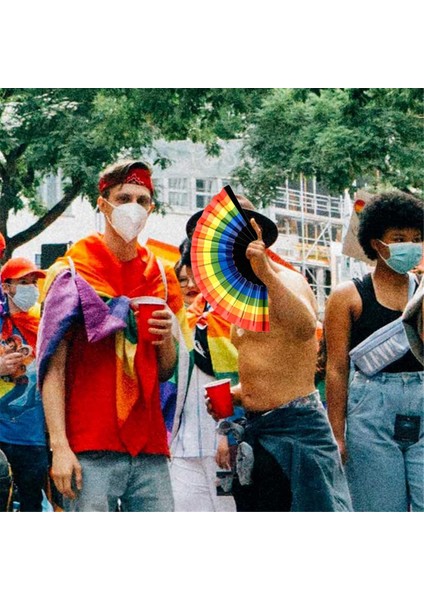 Gökkuşağı Katlanır Yelpaze Gökkuşağı Düğün Yelpazesi Gökkuşağı Deseni (Yurt Dışından) fırsatları