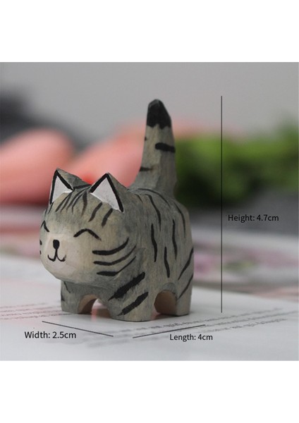Ahşap Kedi Figürleri Heykel Heykeli Sevimli Küçük Turuncu Kediler Heykeli (Yurt Dışından) fırsatları