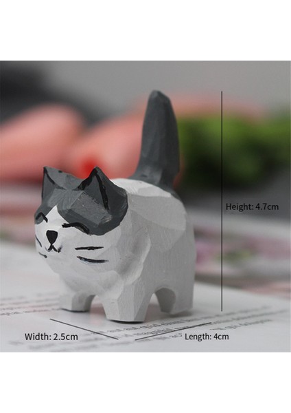 Ahşap Kedi Figürleri Heykel Heykeli Sevimli Küçük Turuncu Kediler Heykeli (Yurt Dışından) indirimleri