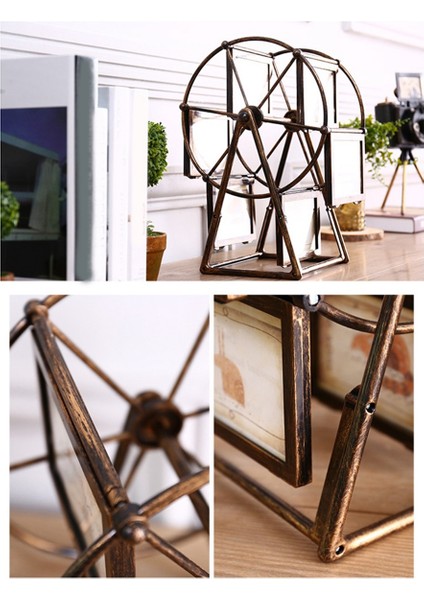 Dönen Yel Değirmenleri Tekerlek Resim Çerçevesi Fotoğraf Albümü Kendi Kendine Montaj, A (Yurt Dışından)