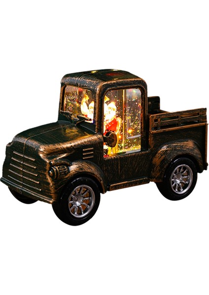 Retro Noel Kamyonu Dekorasyonu Noel Baba Hafif Kamyon, Koyu Yeşil (Yurt Dışından)