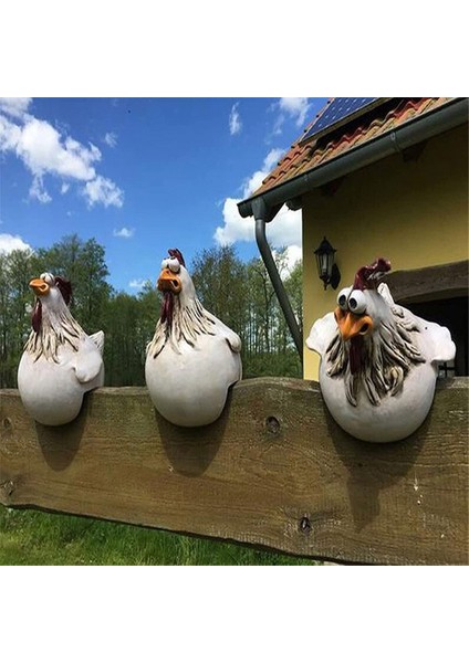 Tavuk Çiti Dekorasyonu,komik Çiftlik Tavuk Heykelleri (Yurt Dışından) modelleri