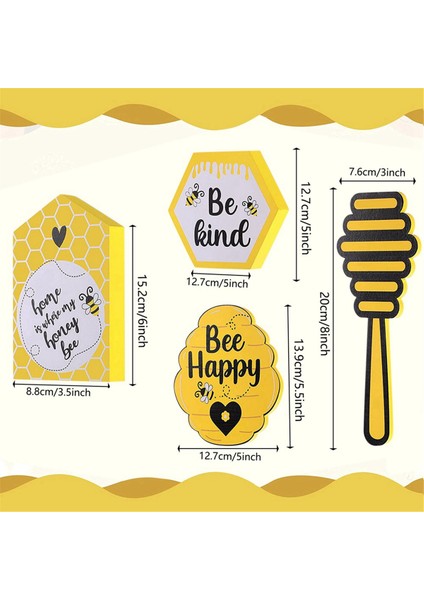 4 Adet/takım Mini Ahşap Heykeller Masaüstü Dekoru Arılar Günü Malzemeleri B (Yurt Dışından) modelleri