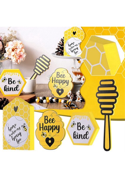 4 Adet/takım Mini Ahşap Heykeller Masaüstü Dekoru Arılar Günü Malzemeleri B (Yurt Dışından) indirimleri