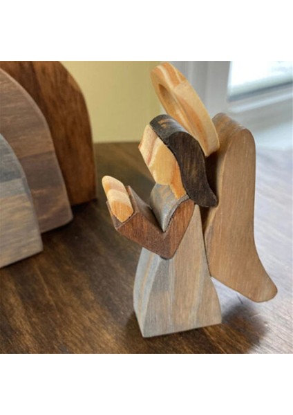 Isa Heykeli Dekorasyonu Ahşap Doğum Heykeli Seti Paskalya El Sanatları (Yurt Dışından)