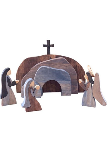 Isa Heykeli Dekorasyonu Ahşap Doğum Heykeli Seti Paskalya El Sanatları (Yurt Dışından) modelleri