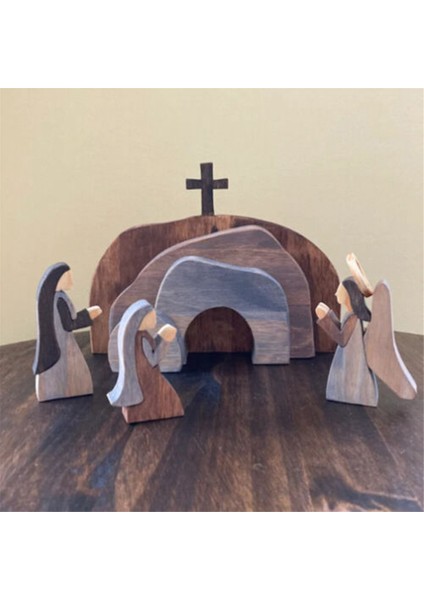 Isa Heykeli Dekorasyonu Ahşap Doğum Heykeli Seti Paskalya El Sanatları (Yurt Dışından) indirimleri