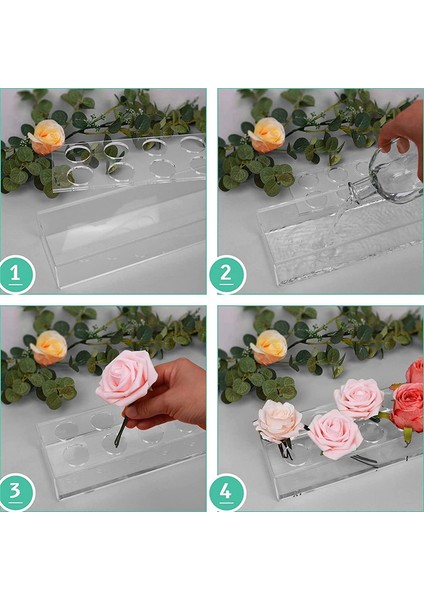 12 Delikli Şeffaf Akrilik Çiçek Vazosu Dikdörtgen Çiçekli Orta Parça (Yurt Dışından) fırsatları