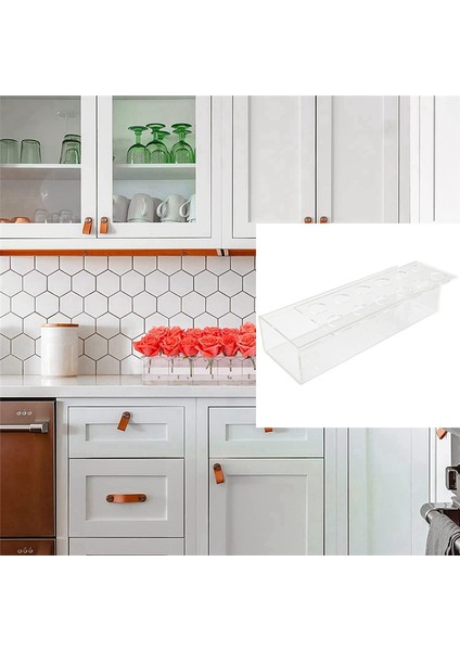 12 Delikli Şeffaf Akrilik Çiçek Vazosu Dikdörtgen Çiçekli Orta Parça (Yurt Dışından) indirimleri