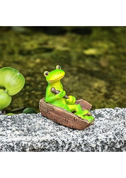 Kurbağa Heykeli Bahçesi - Reçine Bankta Mutlu Kurbağalar Figürleri (Yurt Dışından) fiyatları