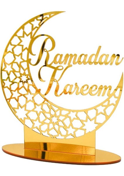 1 Adet Akrilik Eid Mubarak Masa Dekorasyonu, Ramazan Ayı Gece Lambası (Yurt Dışından)