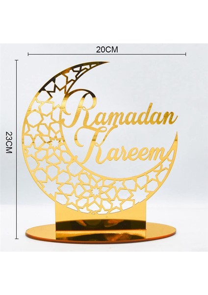 1 Adet Akrilik Eid Mubarak Masa Dekorasyonu, Ramazan Ayı Gece Lambası (Yurt Dışından)