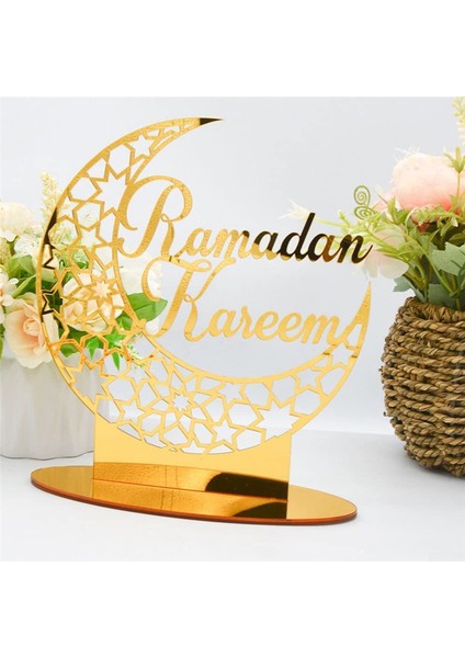 1 Adet Akrilik Eid Mubarak Masa Dekorasyonu, Ramazan Ayı Gece Lambası (Yurt Dışından)