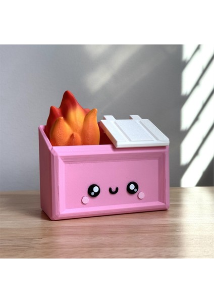 3D Baskılı Çöp Kovası Yangını Masaüstü Figürü Eğlenceli Aksesuar C (Yurt Dışından) modelleri