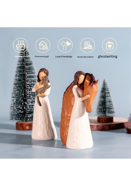 Reçine Heykel Evcil Hayvan Tutuyor, Aile Hediyesi Heykelleri Köpek (Yurt Dışından) fiyatları