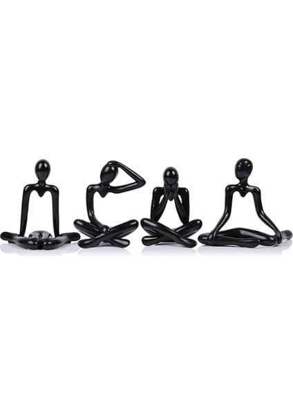 Adet Düşünürler Heykeli, Kitaplık Dekoru Siyah Düşünürler Heykeli Figürleri (Yurt Dışından)