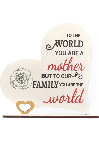 2 Adet Anneler Günü Ahşap Masaüstü Süslemeleri Anneler Günü Hediyeleri (Yurt Dışından)