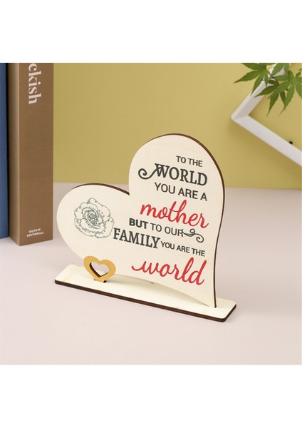 2 Adet Anneler Günü Ahşap Masaüstü Süslemeleri Anneler Günü Hediyeleri (Yurt Dışından) fırsatları