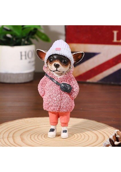 Ayakta Duran Köpek Heykeli Kişileştirme Chihuahua Sharpei Köpek Figürleri (Yurt Dışından)