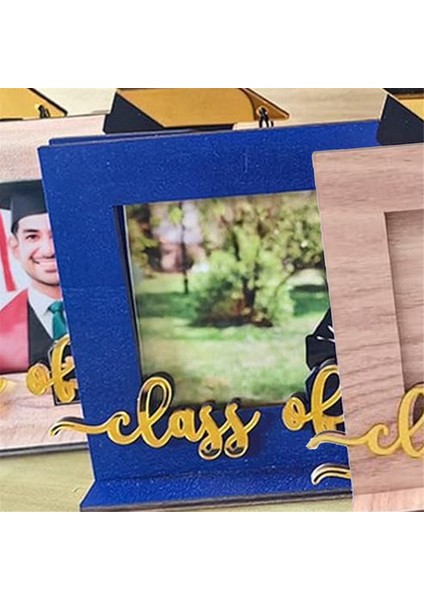 Ahşap Süsler Fotoğraf Çerçevesi Tatil Mezuniyet Hatıra Mavi (Yurt Dışından) modelleri