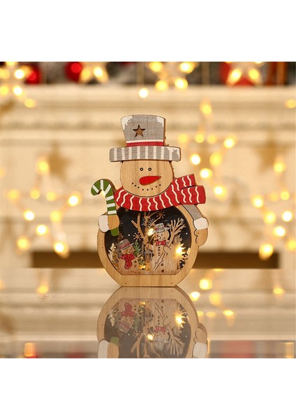 Noel - Noel Baba Süsleri, 2 Parça Parlayan Ahşap Figürler (Yurt Dışından) fiyatları