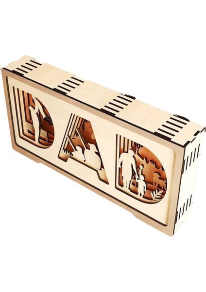 Baba ve Oğul Süslemeleri Festival Hediyesi Için Çok Katmanlı Ayakta Şekil (Yurt Dışından)