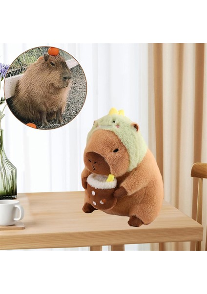 Yumuşak Kapibara Peluş Oyuncak Bebek Yastık, Doldurulmuş Kapibara Oyuncak, B (Yurt Dışından)
