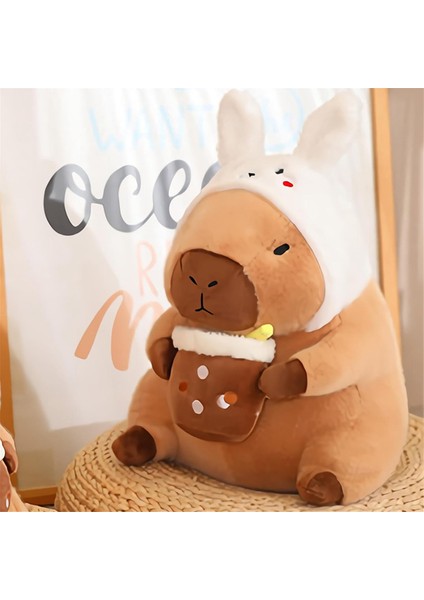 Yumuşak Kapibara Peluş Oyuncak Bebek Yastık, Doldurulmuş Kapibara Oyuncak, B (Yurt Dışından)