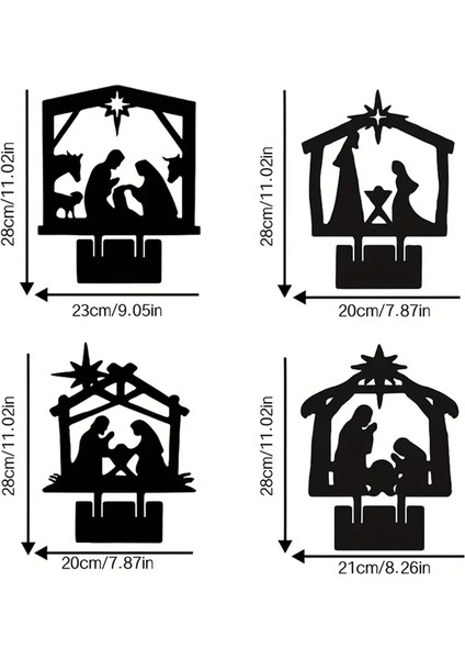 Doğuş Sahnesi Silüeti Doğuş Figürleri Seti Çit Patio E (Yurt Dışından) fiyatları