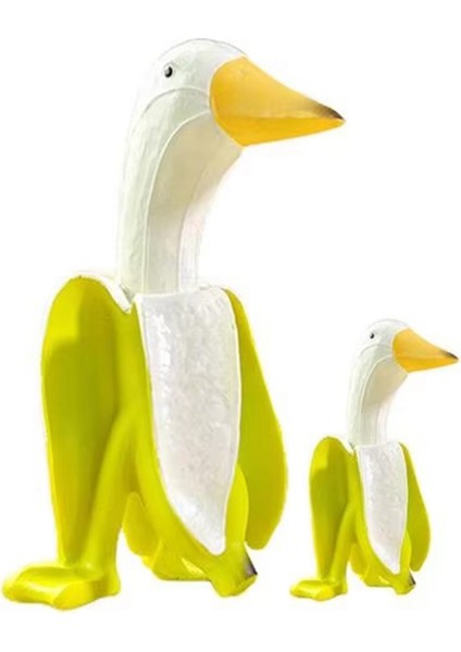 Muz Ördek Heykeli Muz Figürü Açık Hava Dekorasyonu Yeşil (Yurt Dışından)