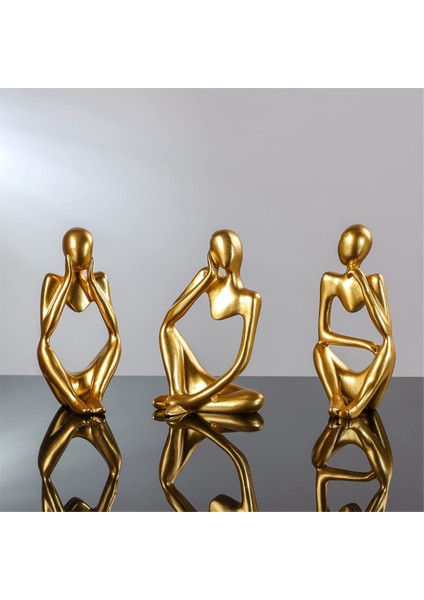 Heykel Altın Dekor Soyut Sanat Heykel, Reçine Koleksiyonluk Figürinler (Yurt Dışından) indirimleri