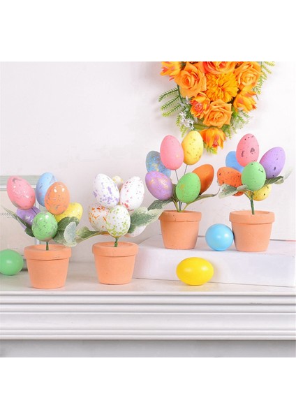 Paskalya Günü Renkli Yumurtalar Ev Için Saksı Dekoru 2024 Stil 1, 1 Adet (Yurt Dışından) fırsatları