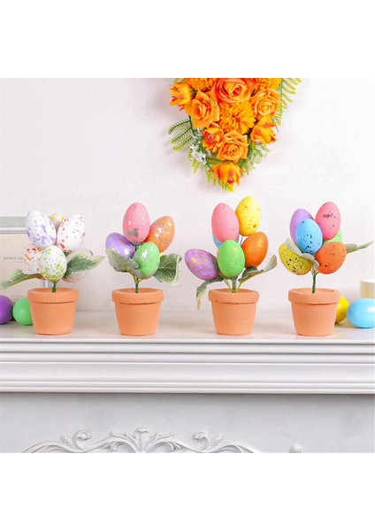 Paskalya Günü Renkli Yumurtalar Ev Için Saksı Dekoru 2024 Stil 1, 1 Adet (Yurt Dışından) indirimleri