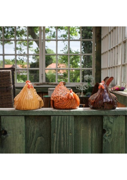 Komik Tavuk Heykeli, Çiftlik Sanatı, Arka Bahçe Dekorasyonu, Turuncu (Yurt Dışından) fiyatları