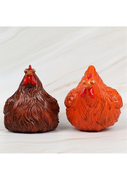 Komik Tavuk Heykeli, Çiftlik Sanatı, Arka Bahçe Dekorasyonu, Turuncu (Yurt Dışından) indirimleri