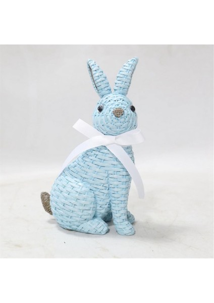 Simülasyon Tavşan Figürü Paskalya Masa Üstü Dekor El Sanatları Süslemesi Mavi-B (Yurt Dışından) modelleri
