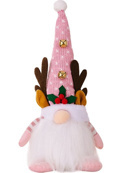 Noel Lampe Geyik Lambalı Rudolf Bebek Parlayan Yüzsüz Bebek Pembe (Yurt Dışından) fiyatları