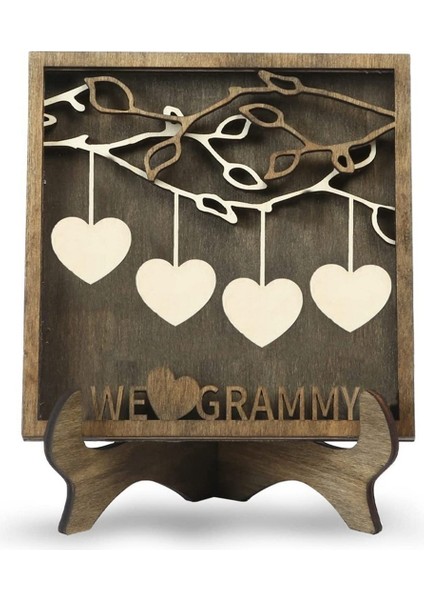 Anne Için Kişiselleştirilmiş Aile Işareti Özel Ahşap Ağaç Çerçevesi E (Yurt Dışından)