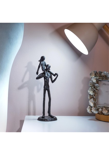 Baba Kız Demir Heykelcik Baba Kız Dekorasyonu (Yurt Dışından) indirimleri