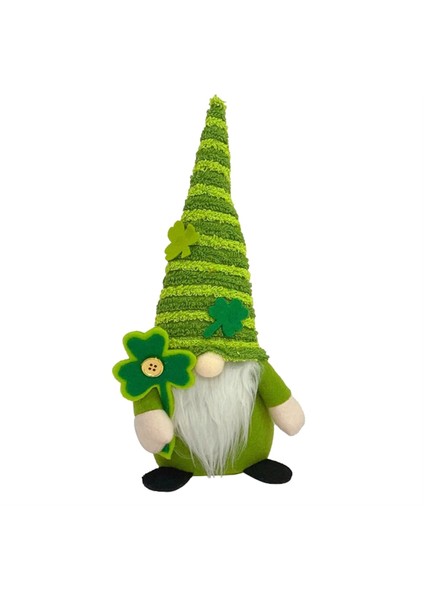 Azizler Günü Leprechaun Peluş Dekor Irlandalı Doldurulmuş Cüce Bebek-B (Yurt Dışından)