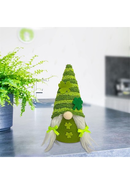 Azizler Günü Leprechaun Peluş Dekor Irlandalı Doldurulmuş Cüce Bebek-B (Yurt Dışından) fiyatları