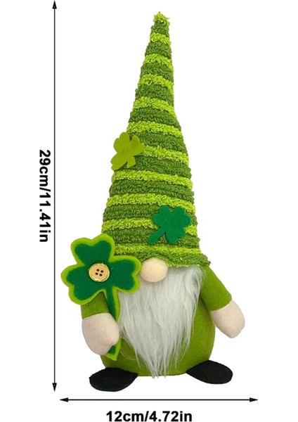 Azizler Günü Leprechaun Peluş Dekor Irlandalı Doldurulmuş Cüce Bebek-B (Yurt Dışından) modelleri