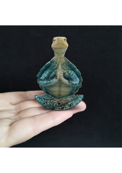 Deniz Kaplumbağası Heykelciği Huzur Meditasyonu Yapan Deniz Kaplumbağası Heykeli (Yurt Dışından)