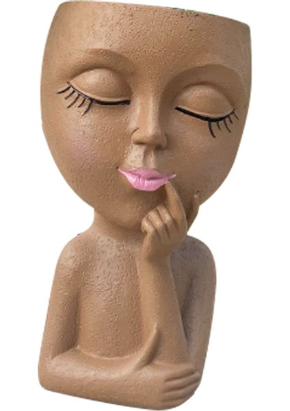 Şirin Çiçek Saksısı/yüz Çiçek Saksısı, Iç Mekan Bitkileri Için Kahverengi (Yurt Dışından)