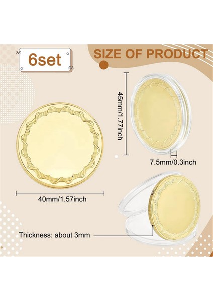 6 Adet Boş Katı Lazer Kazınabilir Diskler, Altın (Yurt Dışından) fiyatları