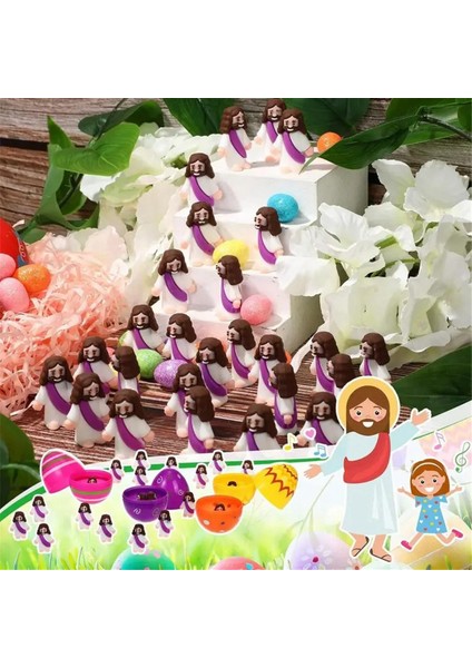 18 Adet Isa Oyuncakları Paskalya Tasarım Mini Kauçuk Isa Heykelciği C (Yurt Dışından) modelleri